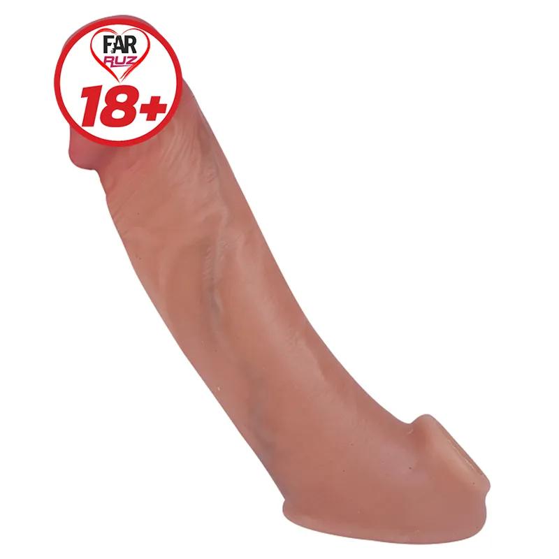 Farruz 21 Cm Ultra Çift Katmanlı Testisli Penis Kılıfı