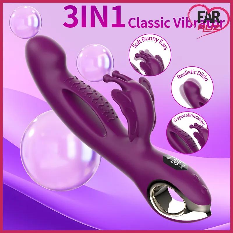 Çiftler İçin Bunny Butterfly Tavşan ve Kelebek Vibratör