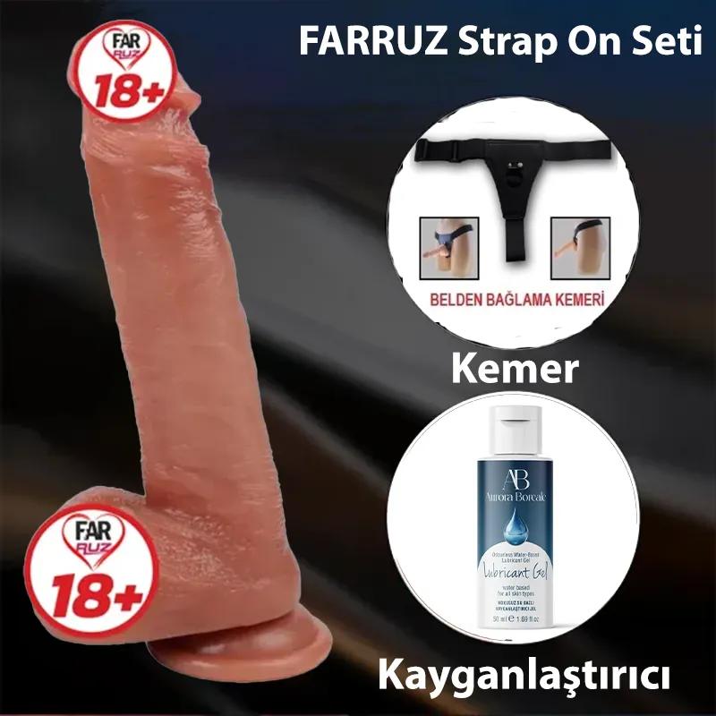 Farruz Satisfactory Slave Çift Katmanlı Strap On Seti