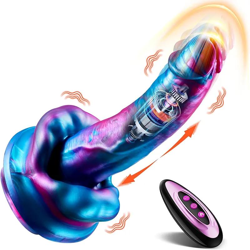 Rainbow Kiss Isıtmalı Rotasyonlu Titreşimli Dildo